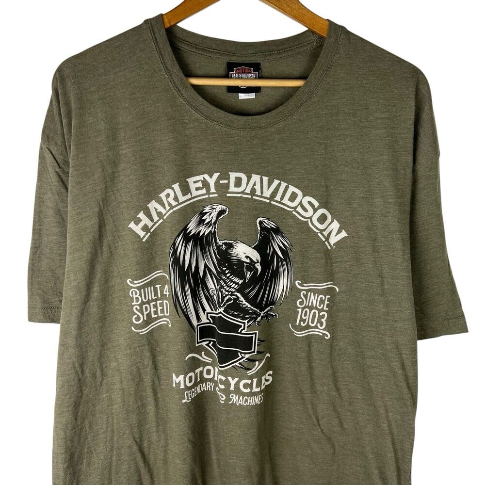 2016 Harley Davidson Mens 2XL Shirt Motorcycle Biker Eagle Washington Logo